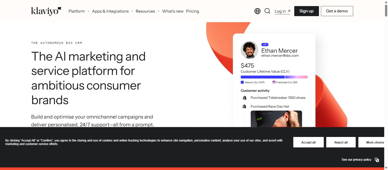 Klaviyo website