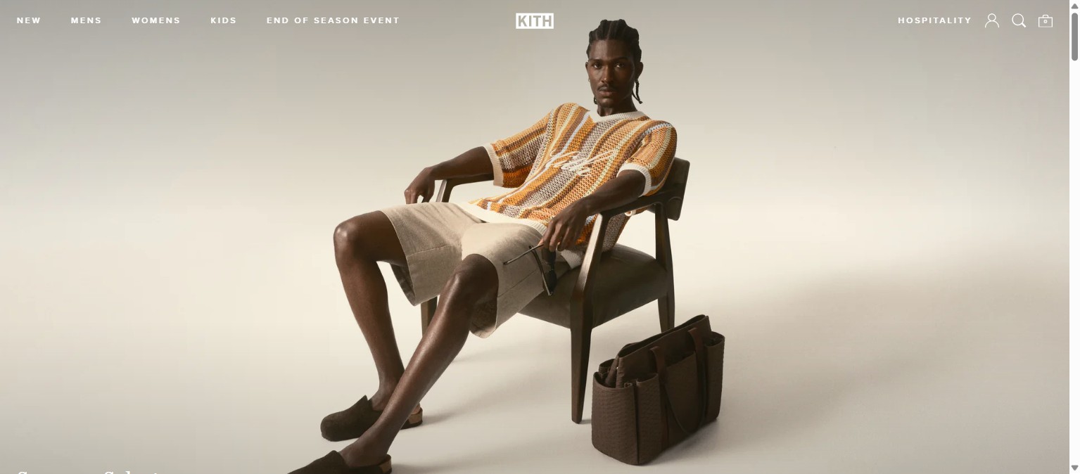 Boutique de vêtements Kith sur Shopify