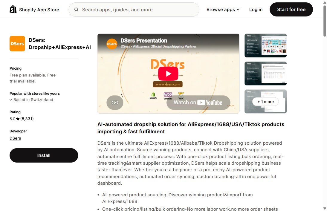 DSers, Shopify dropshipping app for AliExpress