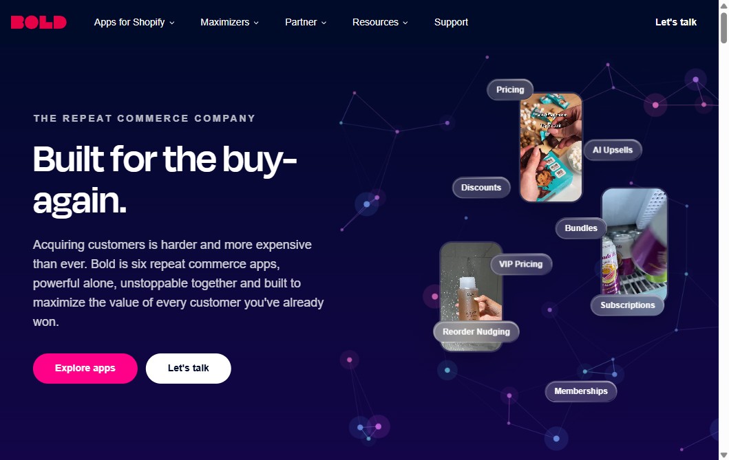 Bold Subscriptions website