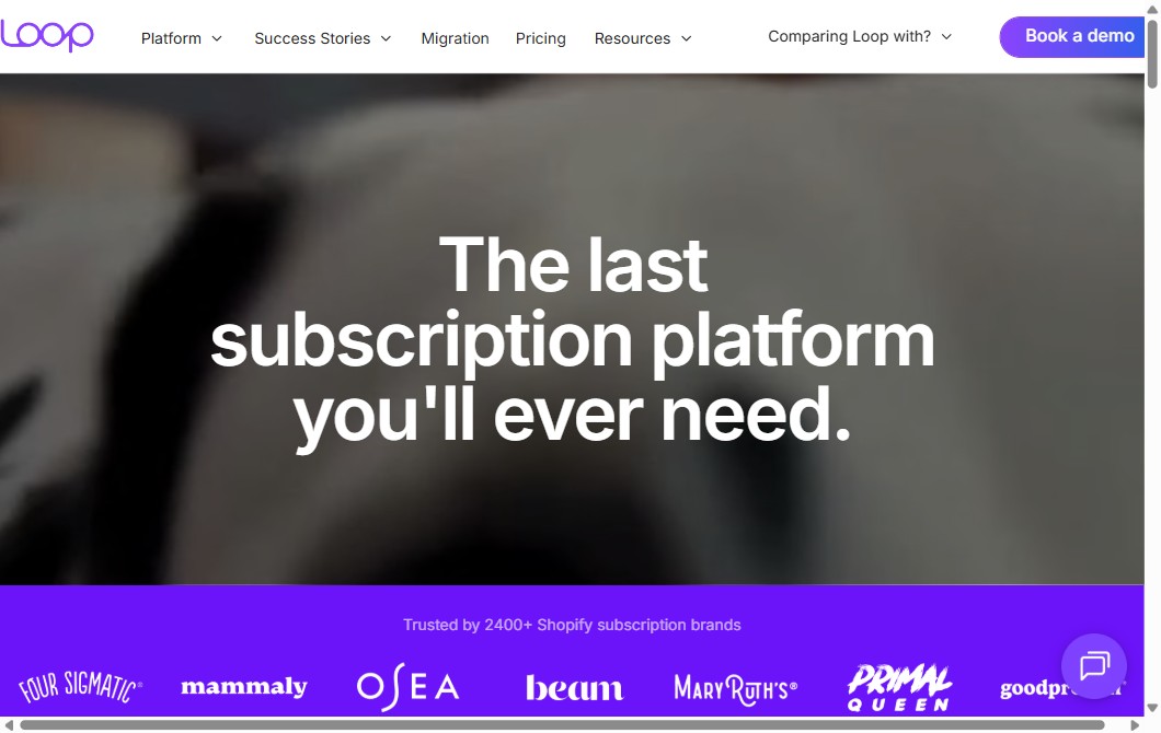 Loop Subscriptions website