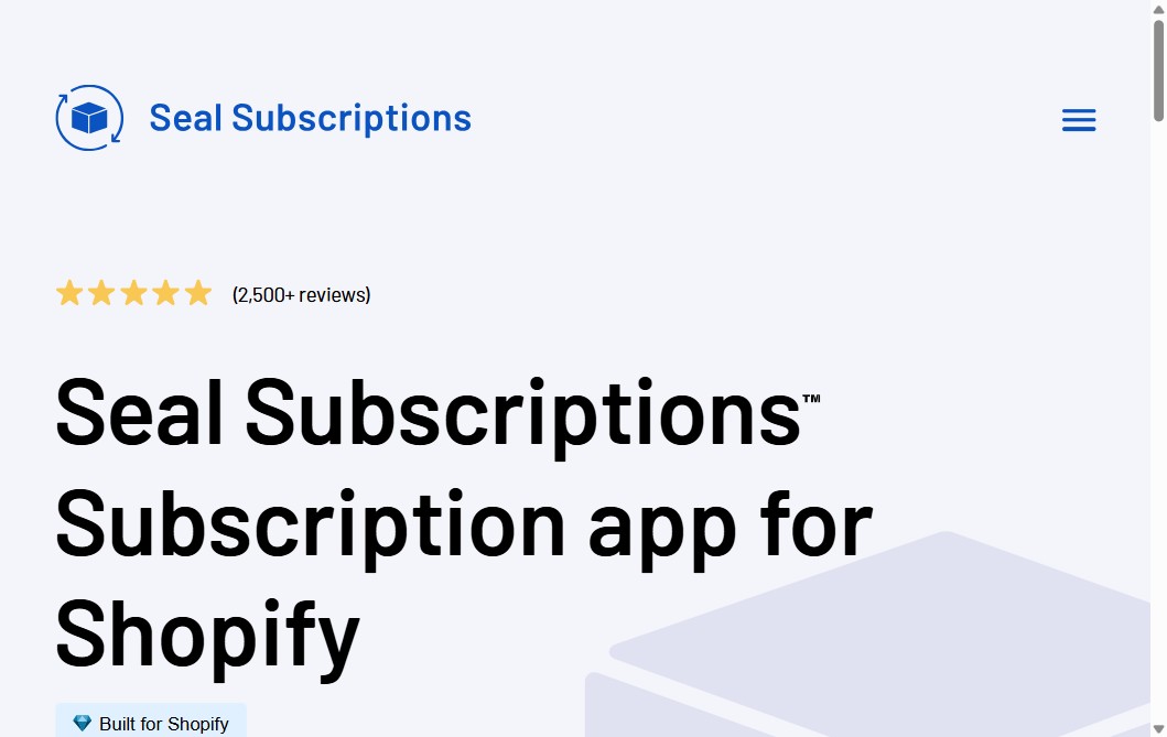 Seal Subscriptions website