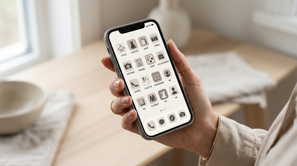 Outfit app showing a virtual try-on look on a shopper's own photo