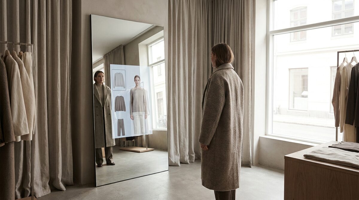 virtual dressing room — garment rendered on a shopper’s own photo