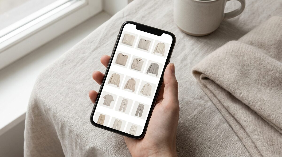 Closet app virtual try-on showing outfits on a shopper's own body